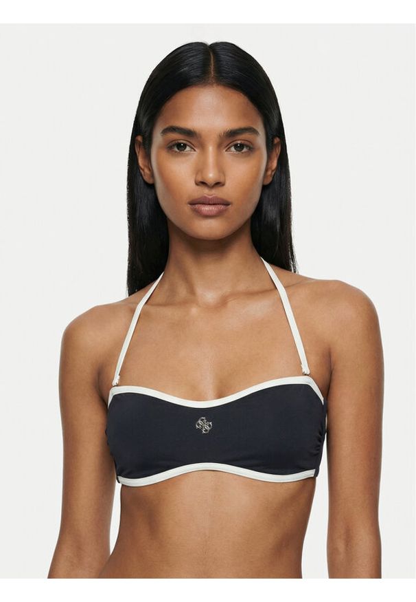 Guess Góra od bikini E6GJ31 MC04R Czarny. Kolor: czarny. Materiał: syntetyk