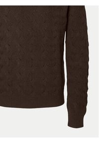 Selected Homme Sweter 16094503 Brązowy Regular Fit. Kolor: brązowy. Materiał: bawełna #2