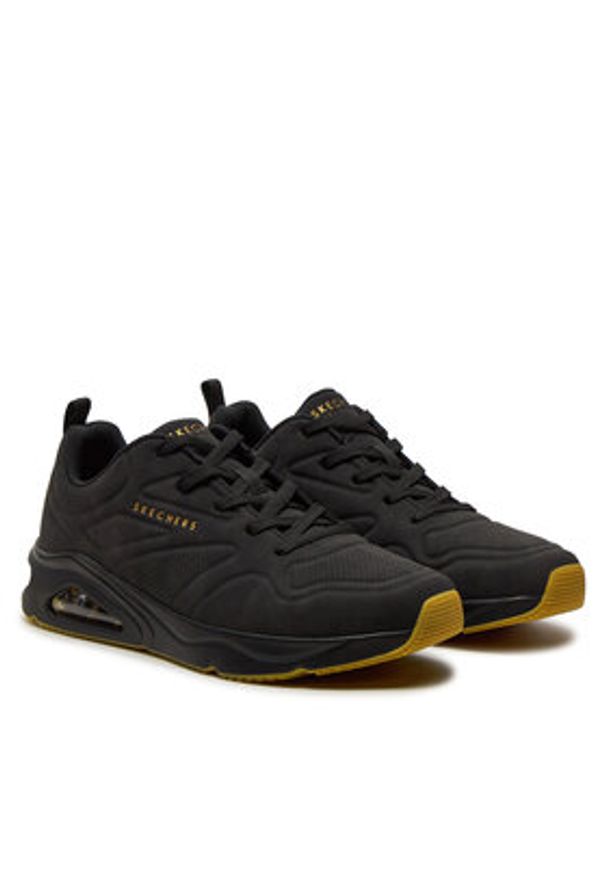 skechers - Skechers Sneakersy Casairal 183090/BBK Czarny. Kolor: czarny. Materiał: skóra