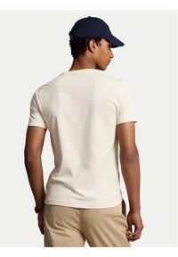 Polo Ralph Lauren T-Shirt 710671438371 Écru Custom Slim Fit. Typ kołnierza: polo. Materiał: bawełna #4