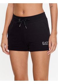 EA7 Emporio Armani Szorty sportowe 3RTS59 TJCQZ 0200 Czarny Regular Fit. Kolor: czarny. Materiał: bawełna