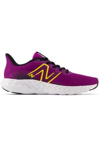 Buty damskie New Balance W411CF3 – fioletowe. Kolor: fioletowy. Materiał: materiał, syntetyk. Szerokość cholewki: normalna. Sport: bieganie, fitness