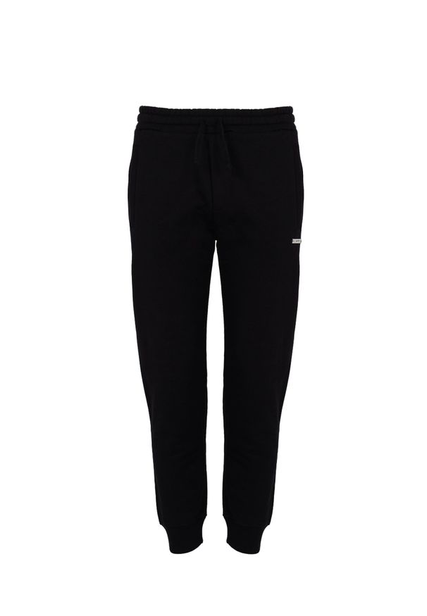 Les Hommes Spodnie "Jogging" | LBH4003700U | Mężczyzna | Czarny. Okazja: na co dzień. Kolor: czarny. Materiał: bawełna. Długość: długie. Styl: elegancki, casual