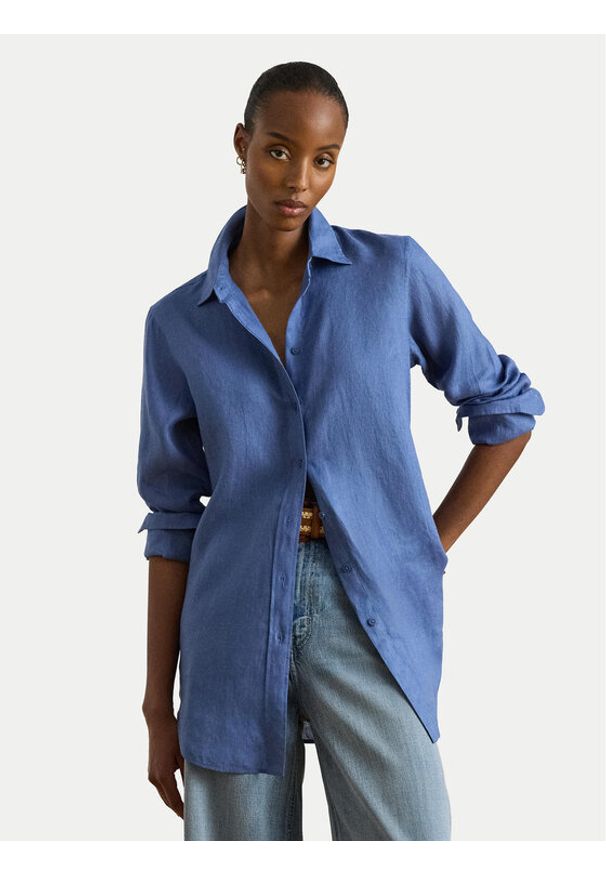 Lauren Ralph Lauren - LAUREN RALPH LAUREN Koszula 200782777072 Niebieski Relaxed Fit. Kolor: niebieski. Materiał: len