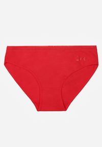 Born2be - Czerwone Majtki Figi z Bawełną i Ozdobnymi Napisami Phioreia. Kolor: czerwony. Materiał: bawełna. Wzór: napisy #1