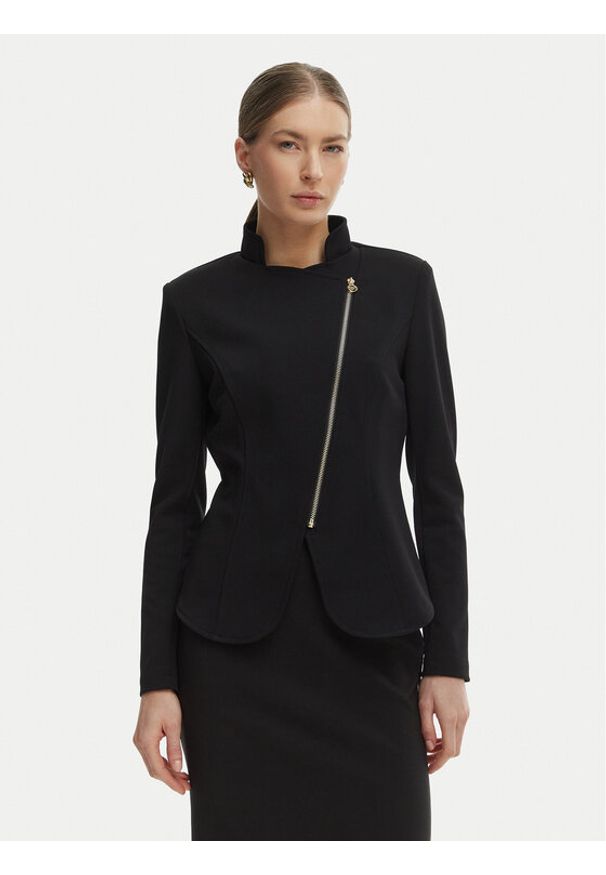 Rinascimento Marynarka CFC0127901003 Czarny Slim Fit. Kolor: czarny. Materiał: syntetyk