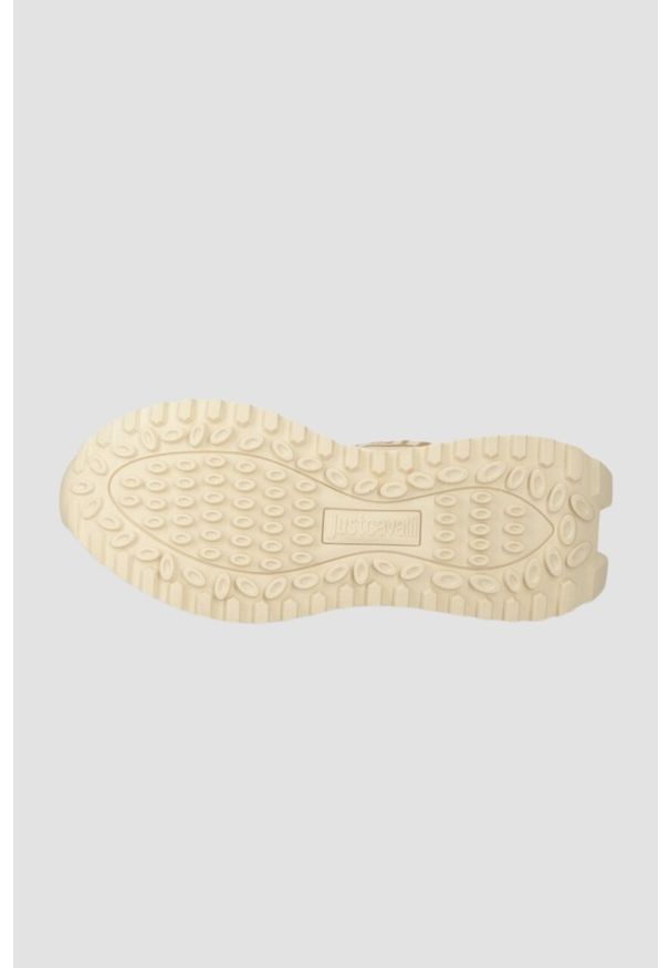 Just Cavalli - JUST CAVALLI Beżowe sneakersy Fondo Karina Dis. Kolor: beżowy