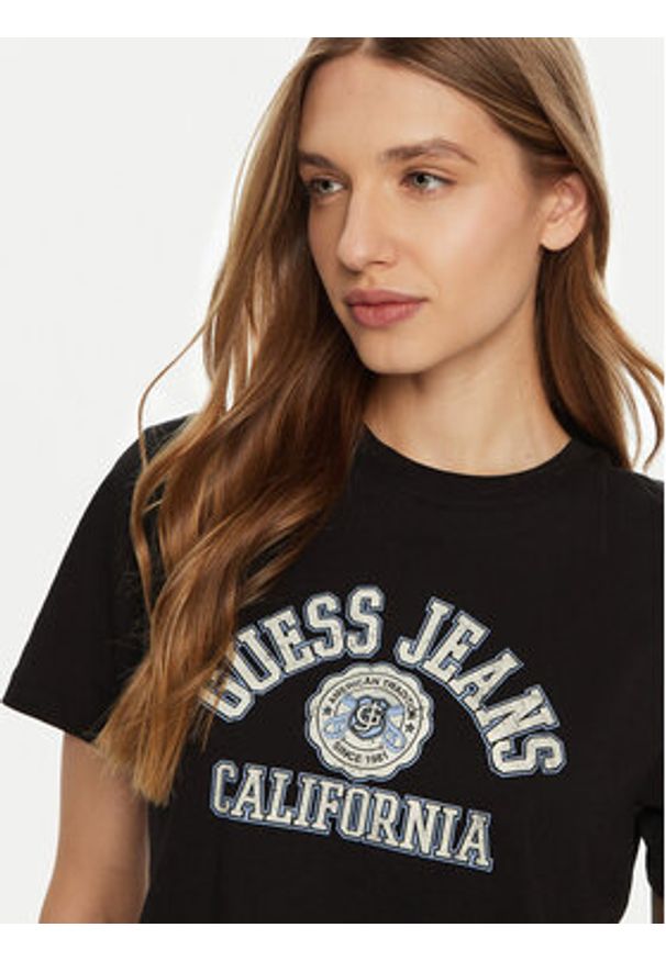 Guess T-Shirt W5RI43 K8HM0 Czarny Regular Fit. Kolor: czarny. Materiał: bawełna