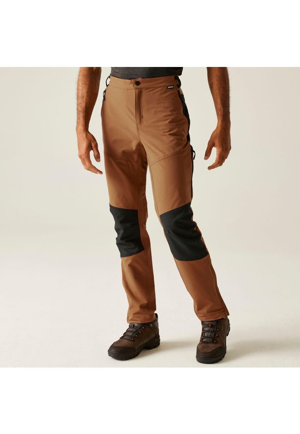 Regatta - Questra V Męskie spacerowe spodnie turystyczne. Kolor: brązowy. Sezon: lato. Sport: turystyka piesza
