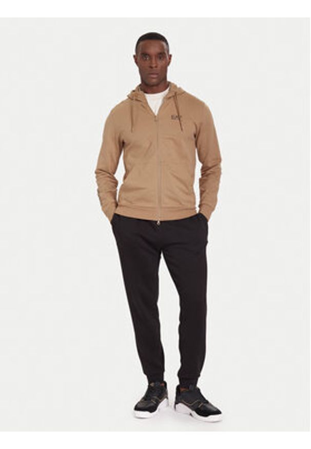 EA7 Emporio Armani Bluza 7M000568 AF13512 U6171 Beżowy Regular Fit. Kolor: beżowy. Materiał: bawełna