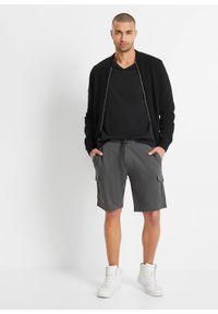 bonprix - Bermudy bojówki dresowe. Kolor: szary. Materiał: dresówka. Sezon: lato
