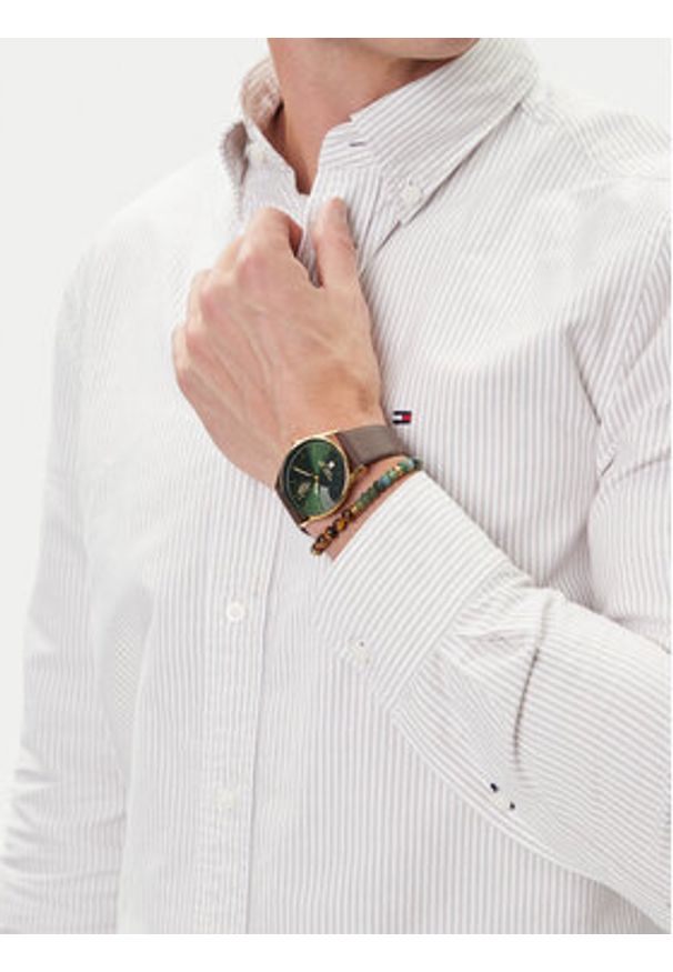 U.S. Polo Assn. Zestaw zegarek i bransoletka Colin USP6376TW Złoty. Kolor: złoty