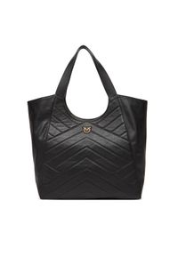 Pinko - PINKO Torebka Tote Bag PE 25 PLTT 104536 A2AO Czarny. Kolor: czarny. Materiał: skórzane