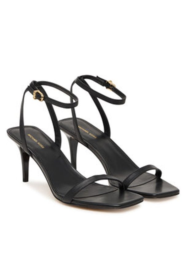 MICHAEL Michael Kors Sandały Liana Mid 40S6LNMS1L Czarny. Kolor: czarny. Materiał: skóra
