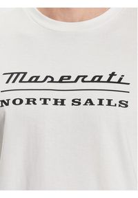 North Sails T-Shirt Maserati 453014 Biały Regular Fit. Kolor: biały. Materiał: bawełna #3