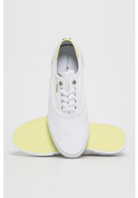 TOMMY HILFIGER - Tommy Hilfiger Tenisówki męskie kolor biały. Nosek buta: okrągły. Zapięcie: sznurówki. Kolor: biały. Materiał: guma #4