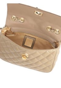 Kazar - Pikowana torebka w kolorze taupe. Wzór: aplikacja. Materiał: skórzane #3