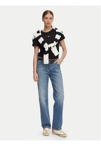 Tommy Jeans T-Shirt Linear Ss Tee DW0DW22789 Czarny Regular Fit. Kolor: czarny. Materiał: bawełna #5