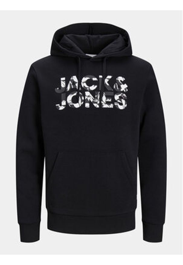 Jack & Jones - Jack&Jones Bluza Jeff 12250682 Czarny Standard Fit. Kolor: czarny. Materiał: bawełna