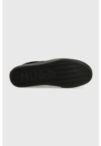 Hugo - HUGO tenisówki Dyer męskie kolor czarny. Nosek buta: okrągły. Kolor: czarny. Materiał: skóra, guma
