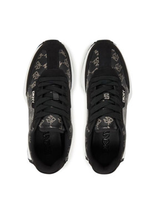 DKNY Sneakersy Naples K3522140 Czarny. Kolor: czarny. Materiał: materiał