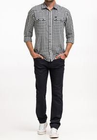Wrangler - WRANGLER TEXAS SLIM MĘSKIE SPODNIE JEANSOWE JEANSY DARK NAVY W12SEAXAE 112330702