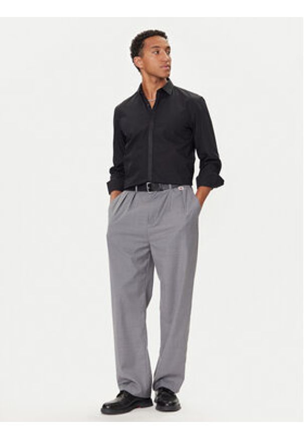 Hugo - HUGO Koszula Keidi 50549775 Czarny Slim Fit. Kolor: czarny. Materiał: bawełna