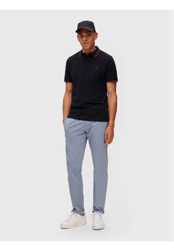 Selected Homme Chinosy New 16087663 Szary Slim Fit. Kolor: niebieski. Materiał: bawełna