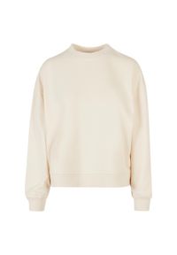 BUILD YOUR BRAND - Bluza Damska Dekolt W Szpic Oversized. Kolor: brązowy