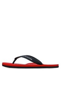 TOMMY HILFIGER - Tommy Hilfiger Japonki Rubber Hilfiger Beach Sandal FM0FM04468 Granatowy. Kolor: niebieski