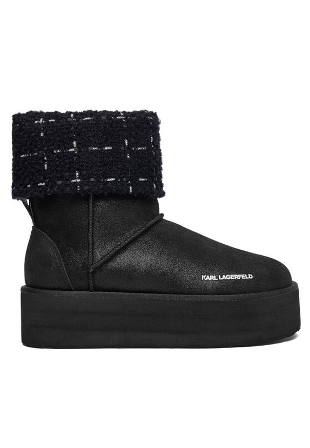 Karl Lagerfeld - KARL LAGERFELD Śniegowce Thermo KL48552 Czarny. Kolor: czarny. Materiał: materiał
