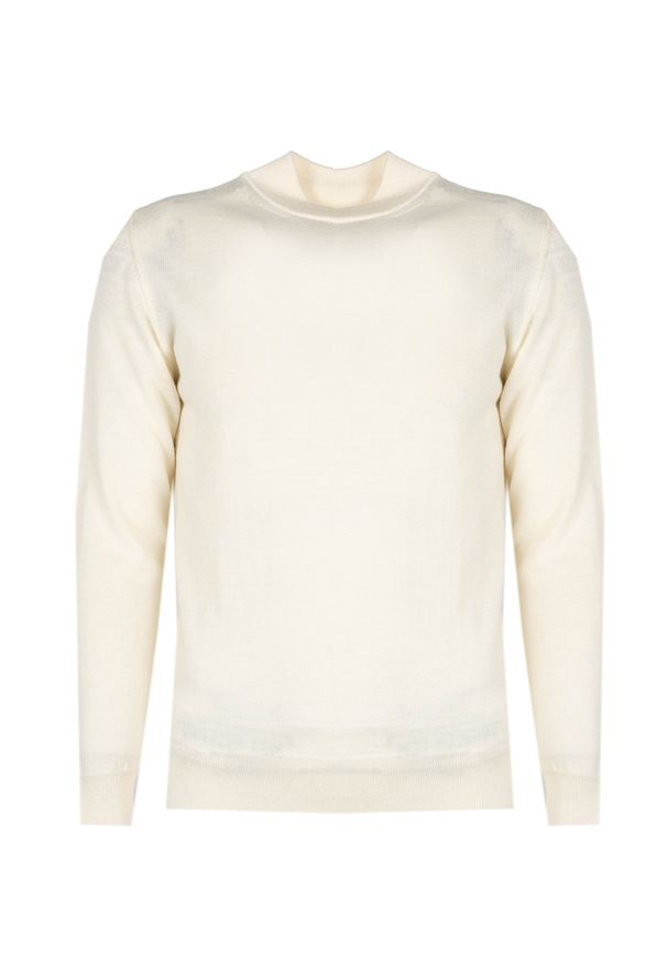 Takeshy Kurosawa Sweter | 83476 | Maglia Lupetto Calato Lana | Mężczyzna | Kremowy. Okazja: na co dzień. Kolor: kremowy. Materiał: akryl, wełna. Styl: casual