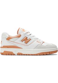 Buty męskie New Balance BB550LSC – białe. Okazja: na co dzień. Kolor: biały. Materiał: materiał, zamsz, skóra, guma. Szerokość cholewki: normalna. Sport: koszykówka