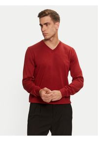 BOSS - Boss Sweter Baram-L 50476363 Czerwony Regular Fit. Kolor: czerwony. Materiał: wełna