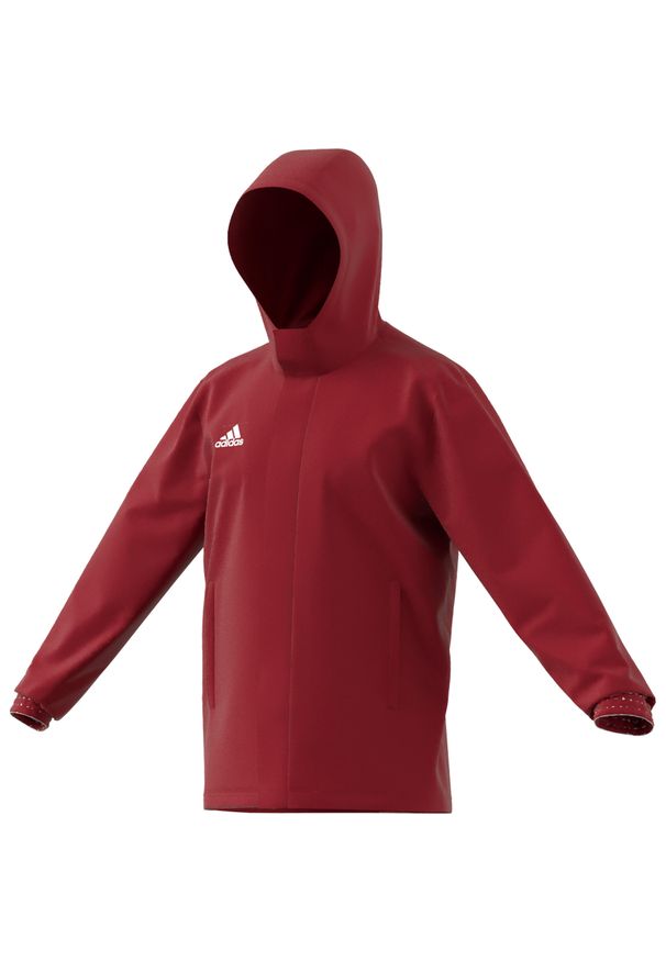 Adidas - Kurtka piłkarska męska adidas Entrada 22 All Weather Jacket. Kolor: wielokolorowy, biały, czerwony. Sport: piłka nożna