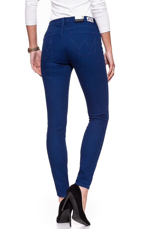 Wrangler - WRANGLER HIGH SKINNY RINSEWASH W27H61023. Stan: podwyższony