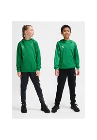 Dziecięca poliestrowa bluza z kapturem Hummel Authentic. Typ kołnierza: kaptur. Kolor: zielony. Materiał: poliester. Sport: joga i pilates #1