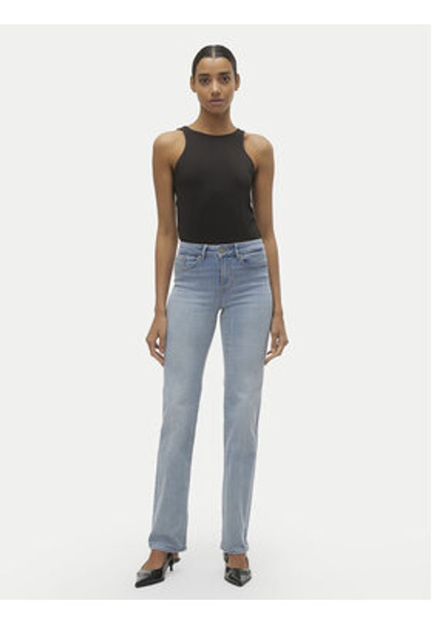 Vero Moda Jeansy Flash 10306824 Niebieski Straight Fit. Kolor: niebieski