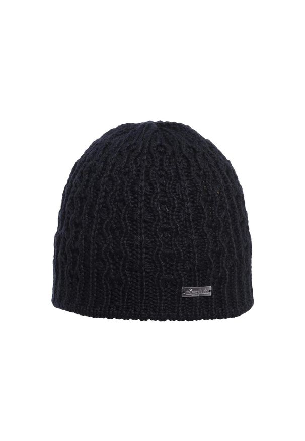 EISGLUT - Czapka zimowa damska Eisglut Emilia Merino wełniana. Kolor: czarny. Materiał: wełna. Sezon: zima. Styl: sportowy