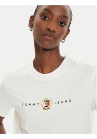 Tommy Jeans T-Shirt Crest Linear DW0DW18795 Écru Regular Fit. Materiał: bawełna #5