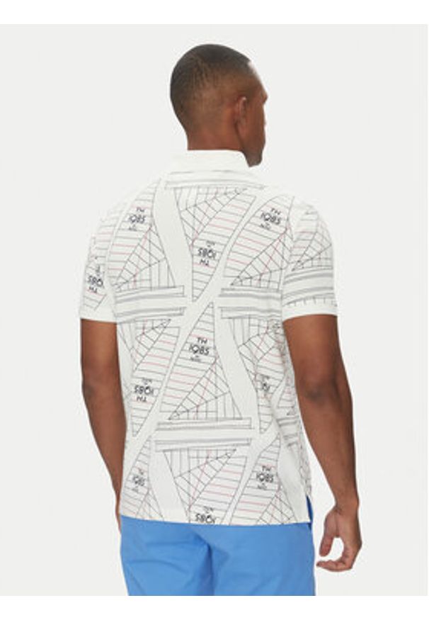 TOMMY HILFIGER - Tommy Hilfiger Polo Sailing MW0MW39309 Écru Regular Fit. Typ kołnierza: polo. Materiał: bawełna