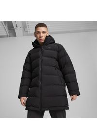 Puma - Męska parka z jednolitego materiału PUMA Black. Kolor: czarny. Materiał: materiał. Wzór: jednolity. Sport: turystyka piesza