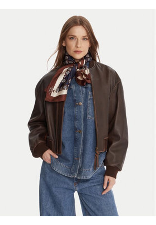Weekend Max Mara Chusta Onesto 2525546125 Brązowy. Kolor: brązowy. Materiał: jedwab, materiał