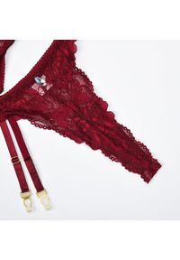 Intica - Koronkowy komplet bielizny na romantyczne wieczory Estrid. Kolor: czerwony. Materiał: koronka. Długość: krótkie. Wzór: koronka #6