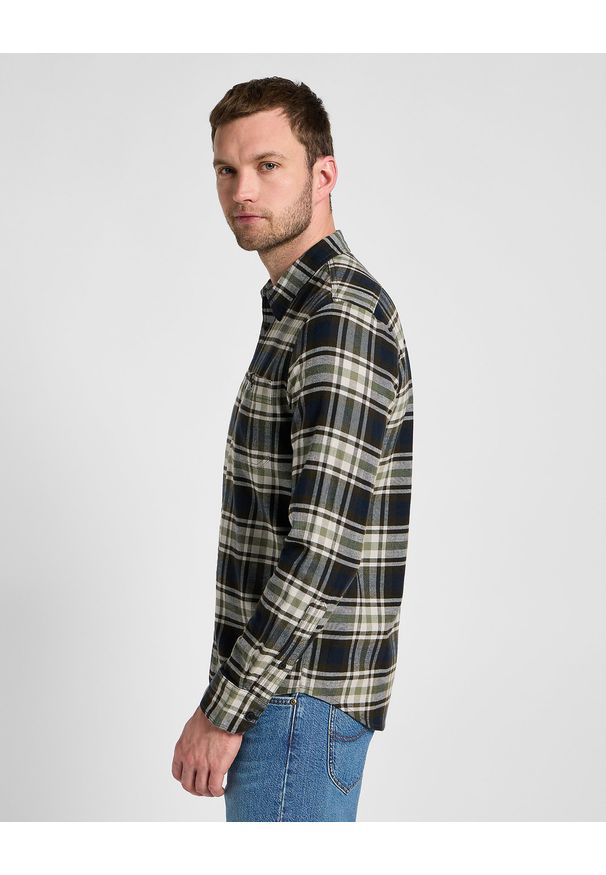 Lee - LEE MĘSKA KOSZULA LEE LEESURE SHIRT GREEN 112355701