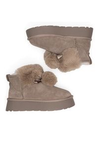 Eva Minge Śniegowce WFA3080-5 Szary. Kolor: szary. Materiał: zamsz, skóra #4