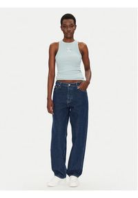 Calvin Klein Jeans Top Monologo J20J225301 Niebieski Slim Fit. Kolor: niebieski. Materiał: bawełna #5