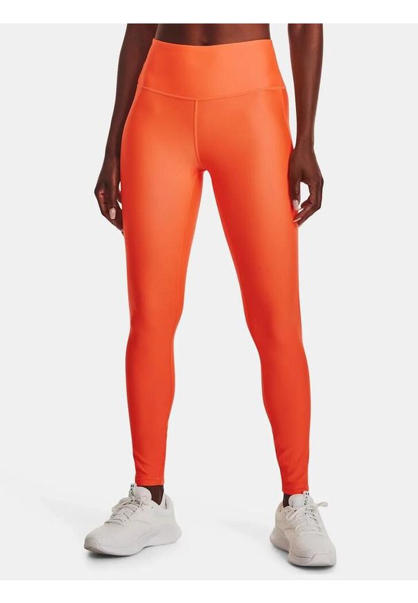 Under Armour - Legginsy treningowe damskie UNDER ARMOUR szybkoschnące termoaktywne. Kolor: pomarańczowy