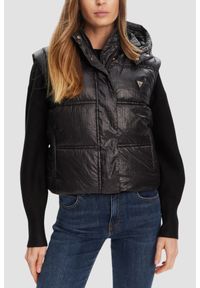 Guess - GUESS Czarna damska kamizelka Padded Vest. Kolor: czarny