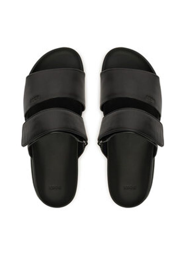 BOSS Klapki Hedrik 50563153 Czarny. Kolor: czarny. Materiał: skóra